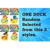 JA-RU Water Squirt 3" Yellow Rubber Ducks (1 Duck Assorted) Bathtub & Shower Toys for Kids, Baby & Toddler. Pool Floating Mini Rubber Duckies. Bulk Party Favors Easter Basket Novelty Toy. 1178-1