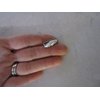 Two extra small tiny silver crystal hair pin clip barrettes fine hair