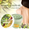 DISAAR BEAUTY Vitamin E Olive Oil Face Body Neck Scrub Cream Anti-Freckle Scar Mark Removal 300ml/10.58fl.oz