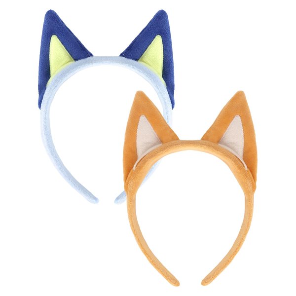 YISSION Dog Ears Headband For Adult, Plush Blue & Orange Headbands Family Halloween Ears Headband, Blue Birthday Party Decorations Party Favors Supplies Dog Ears Cosplay Costume Hair Accessories