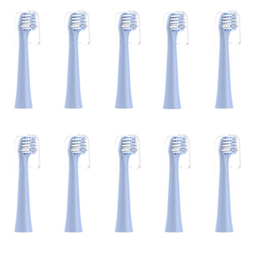 CILGEWH Replacement Toothbrush Heads 10 Pack Compatible with Colgate Hum Connected Smart Battery Electric Toothbrush Head, Blue