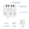 European Plug Adapter, Unidapt US to UK Europe Power Strip for EU/UK/US with USB C and 4 USB Ports, 3 AC Outlets, Wall Mountable, 5ft Extension Cord, for Travel Cruise Ship Home