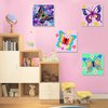 4 Pack Butterfly Paint by Number for Kids with Wooden Frame-Paint by Numbers for Kids Butterflies Ages 4-8-12,Easy Paint with Numbers DIY Acrylic Oil Painting Kits for Home Wall Decor(8X8inch)