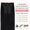 GOO GOO Clip in Hair Extensions Real Human Hair, 16inch 130g 9Pcs, 1 Jet black, Remy Human Hair Extensions Clip ins for Women, Natural Human Hair