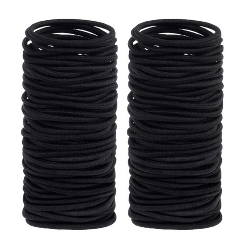 Generic 30 piece Black Hair Ties for Thick and Curly Hair Ponytail Holders Hair Elastic Band for Women