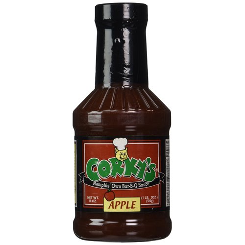 Corky's Memphis' Own Bar B Q Sauce * New Apple Flavor Barbecue Sauce * Net Weight 18 oz