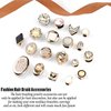 NAISKA 19PCS Rhinestone Hair Beads for Braid Gold Loc Dreadlocks Accessories Shiny Crystal Rhinestones Hair Braid Beads Pearl Hair Cuffs Hair Jewelry DIY Braids Accessories