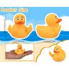 DS. DISTINCTIVE STYLE Middle Finger Rubber Ducks 2 Pieces Yellow Rubber Duck 2.95 Inch Funny Car Ornaments Duck for Car Dashboard Decoration, Computer Monitor Decor