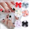 3D Colorful Bow Nail Charms Aurora Bowknot Bear Butterfly Nail Charms White Nail Pearls Starry AB Crystals Rhinestones for Nail Art DIY Crafts Jewel