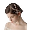 Asphire Handmade Bridal Rhinestone Hair Comb Shiny Iced Out Claw Chain Branch Side Comb Hair Clip Elegant Women's up-do Hair Piece Bridesmaid Headpiece for Wedding