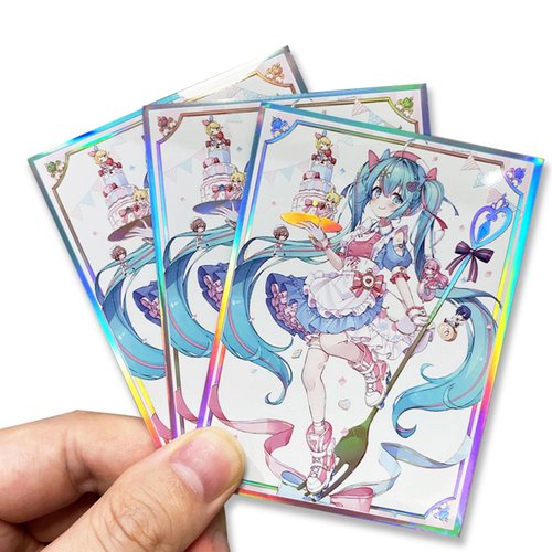 60ct (Miku) Holographic Standard Size Cards for MTG/TCG/PTCG Art Anime Printing Card Sleeves Protectors 67x 92 mm (Holo_67x92_A24)
