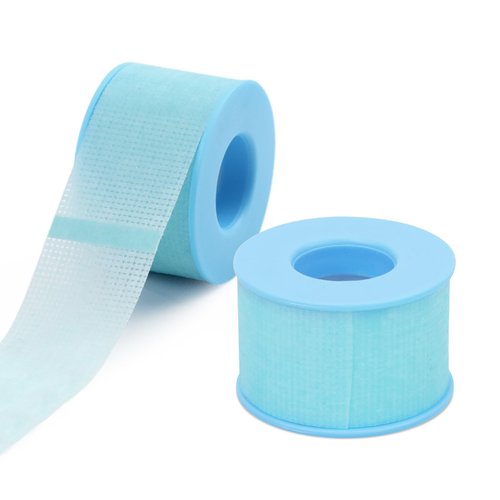 Obeyalash Silicone Tape for Lash Extensions Lash Tape Micropore Gel Tape Lash Extension Tape Waterproof Adhesive Makeup Eyelash Tape Breathable Eye Lash Tape for Eyelash Extension Supplies Blue 2 Roll