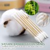 Bamboo Cotton Swabs 1000 Count, Organic Cotton Swabs with Wooden Sticks, Double Tipped Cotton Buds for Ears, Makeup, Daily Cleaning