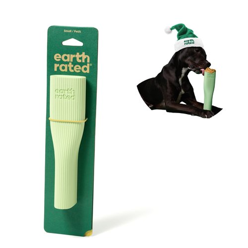 Earth Rated Dog Toy, Enrichment Toy for Adult and Puppy Dogs, Dishwasher and Freezer-Safe, Natural Rubber, Small, Green