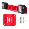 Crtbelfy Battery Holder for Milwaukee M18 18V Battery, Wall Mount Batteries Storage for Work Van, Shelf, Toolbox - 5 Pack