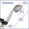 Waterpik High Pressure Hand Held Shower Head With Hose, PowerPulse Massage 6-Mode, Brushed Nickel XAS-649E