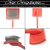 Chris Christensen Big G Dog Slicker Brush, Groom Like a Professional, Fluff Detangle Style, Saves Time Energy, Made in Germany, Coral, Medium