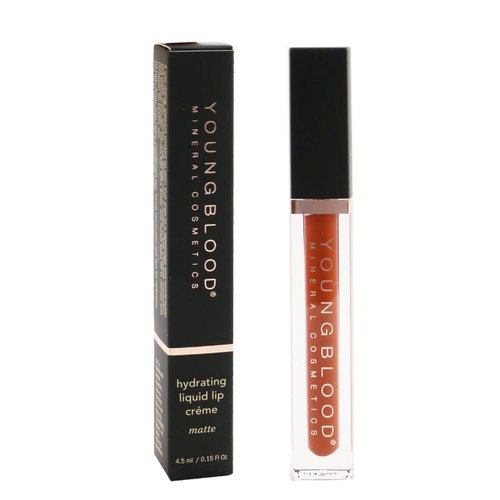 Youngblood Clean Luxury Cosmetics Hydrating Liquid Lip Creme | Soft Velvety Matte Long Lasting Moisturizing Non-Sticky Liquid Lipstick | Vegan, Cruelty Free, Paraben Free, Gluten Free (Euphoria)