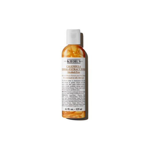 Kiehl's Calendula Herbal Extract Alcohol-free Toner, Soothing Facial Toner for Normal to Oily Skin, Visibly Reduces Redness & Oil, Improves Skin Texture, Paraben-free, Fragrance-free - 4.2 fl oz