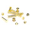 Hilitchi 60-Sets M5 x 5/10 / 15/25 / 35/45 Golden Phillips Chicago Screw Binding Screws Posts Assortment Kit for Scrapbook Photo Albums Binding and Leather Saddles Purses Belt Repair -