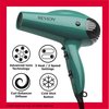 REVLON Volume Booster Hair Dryer with Diffuser | Voluminous Lift and Body | 1875W Blow Dryer with Ionic Technology for Salon Styled Finish with Less Frizz (Green)