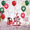 50PCS Red Green and White Balloons,12 inch Christmas Balloons Christmas Balloon Arch Kit Party Decoration,Suitable for Christmas Decoration Birthday Party Supplies