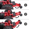 FACCNOY Adjustable Metal Wheelie Bar for 1/14 MJX Hyper Go 14210 14209 H14BM High Speed RC Brushless Remote Control Car Upgrades 14120 (Red)