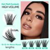 Bodermincer 96pcs 8-10-12-14mm/10-12-14-16mm Mixed D Curl Lash Clusters Individual Lashes Cluster Eyelash Extensions Mink Super Cluster Eyelash Extension Natural Lashes (10-12-14-16mm MIX)