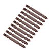 uxcell 10 Pcs PH2/SL6 Magnetic Double Ended Screwdriver Bits, 1/4 Inch Hex Shank 2.56-inch Length S2 Power Tool (Red)