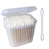 Paper Stick Cotton Swabs - 360CT- Double Tipped Compact Quality Cotton Heads - Strong Toughness Handle - Multipurpose, Safe, Highly Absorbent