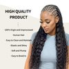 Deep Wave Bulk Human Hair for Braiding 1 Bundle 50g 16 Inch No Weft 10A Brazilian Virgin Curly Human Hair Extensions for Boho Braids Wet Wavy Human Braiding Hair (16",1B)