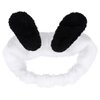 Miroksh Kawaii Face Wash Headband, Dog Ears Spa Hair Band Makeup Headwrap for Women Girls Shower Sports Beauty Skincare, Kids Cute Fluffy Elastic Cartoon Creative Hair Accessory Gift