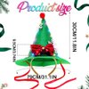 BARTOSI Christmas Hat Headband Light Up Santa Hat LED Xmas Bow Snowflake Headpiece Christmas Hair Accessories for Women (Green)
