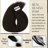 Sunny Hair Tape in Extensions Straight Skin Weft Tape in Hair Extensions Invisible Tape in Hair Extensions Human Hair 20Pcs Hair Extensions Real Human Hair Darkest Brown 14inch