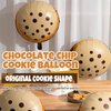 RoundFunny 12 Pcs 21 Inch Christmas Chocolate Chip Cookie Balloons Foil Party Balloons Bulk Balloons Decor for Birthday Party Baby Shower Theme Decorations Supplies