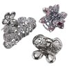 kilofly 3pc Women's Rhinestone Crystal Faux Hair Clip Claw Barrettes Value Pack