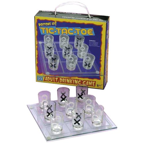 Forum Novelties Bottoms Up Tic Tac Toe Drinking Game, Multicolored