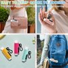 LUCKINEE 3PCS Lip Balm Holder Keychain Clip Chapstick Holder Key Chain Lipstick Holder Lip Gloss Sleeve with Quick Release Clip-Tight Elastic Holder Sleeve for Fat and Slim Lip Balms
