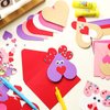 Yexiya 380 Pcs Valentine's Day DIY Craft Kit Valentine's Day Ornaments Decorations Paper Heart Cards with Googly Eyes Gem Sticker Envelopes for Kid Valentines Game Activity Party Supplies