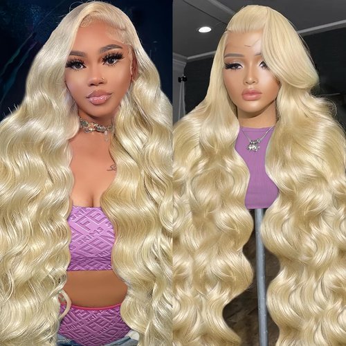 Cloudeer 613 13x6 Lace Front Wig Human Hair 28 Inch 200 Density Blonde Body Wave Lace Front Wigs Human Hair Blonde Wig Human Hair Lace Front Wigs HD Lace Frontal Wigs Human Hair Pre Plucked 613 Wig