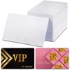 100 Pcs Metal Business Card Blanks - Printable Business Cards Sublimation Blanks Name Cards White Business Cards Customize for Promotion Gift Card - Desk Business Card Number Tag Metal Cards