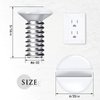 Hotop 120 Pcs Wall Switch Plate Screws 5/16 Inch Long 6-32 Thread Switch Cover Metal Panels Screws Oval Head Replacement Socket Screws Milling Slot Screws for Wall Light Switch Panels