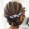 Bridal Wedding Crystal Hair Comb, Handmade Rhinestone Hair Clips Bridal Headpiece Sparkly Crystal Hair Pin Side Combs Hair Accessorie for Women Girls