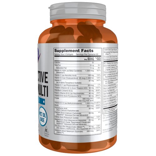 NOW Sports Nutrition, Men's Extreme Sports Multi with Free-Form Amino Acids, ZMA®, Tribulus, MCT Oil, and Herbal Extracts, 180 Softgels