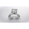 Generic Small rounded pearl crystal silver metal hair claw clip bridal clip
