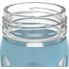 Lifefactory 12-Ounce Glass Water Bottle with Active Flip Cap and Protective Silicone Sleeve, Denim
