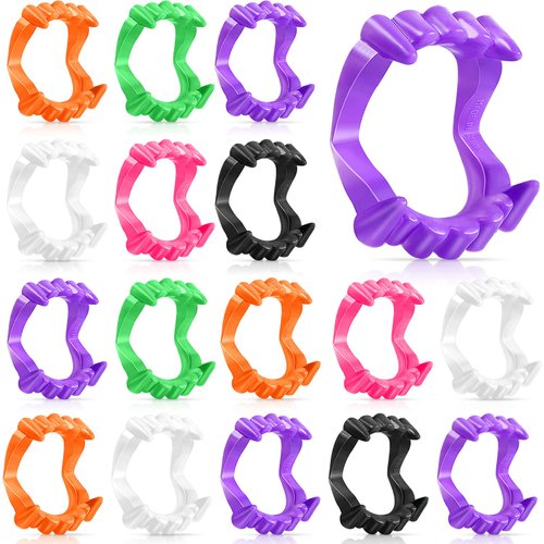 200 Pieces Halloween Plastic Vampire Teeth Halloween Fangs Plastic Werewolf Teeth Bright Colored Vampire Teeth Halloween Costume Dentures Vampire Costume Prop Accessories for Halloween Birthday Party