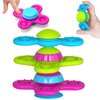 Guibola Suction Cup Spinner Toys for 1 Year Old Boy Girl 3PCS Spinning Toys for Toddlers 1-3 Sensory Toys Infant Bath Toys Travel Toys for Babies 10-12 Months, First Birthday Baby Gifts for 1 Year Old