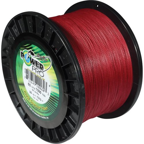 Power Pro Spectra Fiber Braided Fishing Line, Vermilion Red, 500YD/30LB