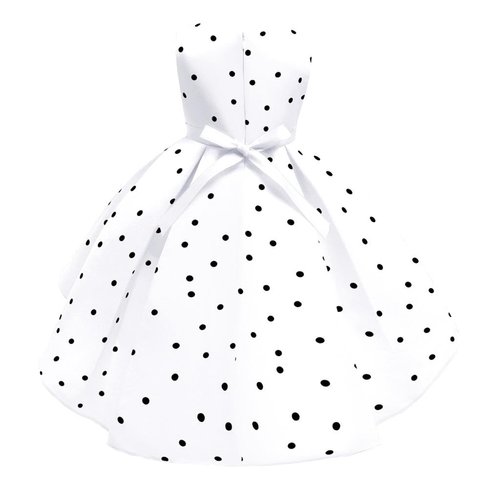 Dressy Daisy White Black Polka Dot Party Dress with Mouse Ears Headband for Girls Halloween Costumes Birthday Christmas Outfits Size 10